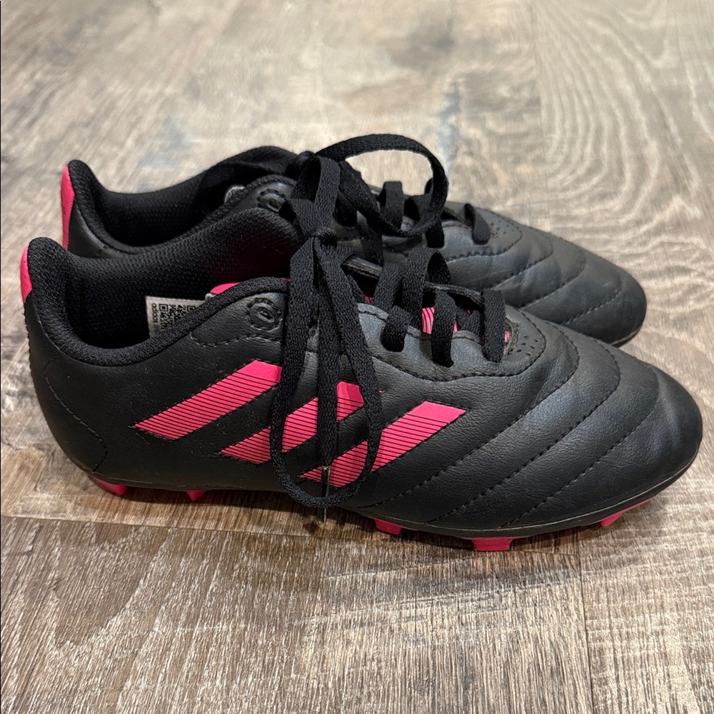 Adidas Black and Pink soccer cleats